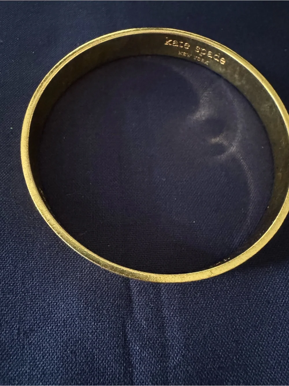 kate spade Gold Logo Engraved Bangle Bracelet